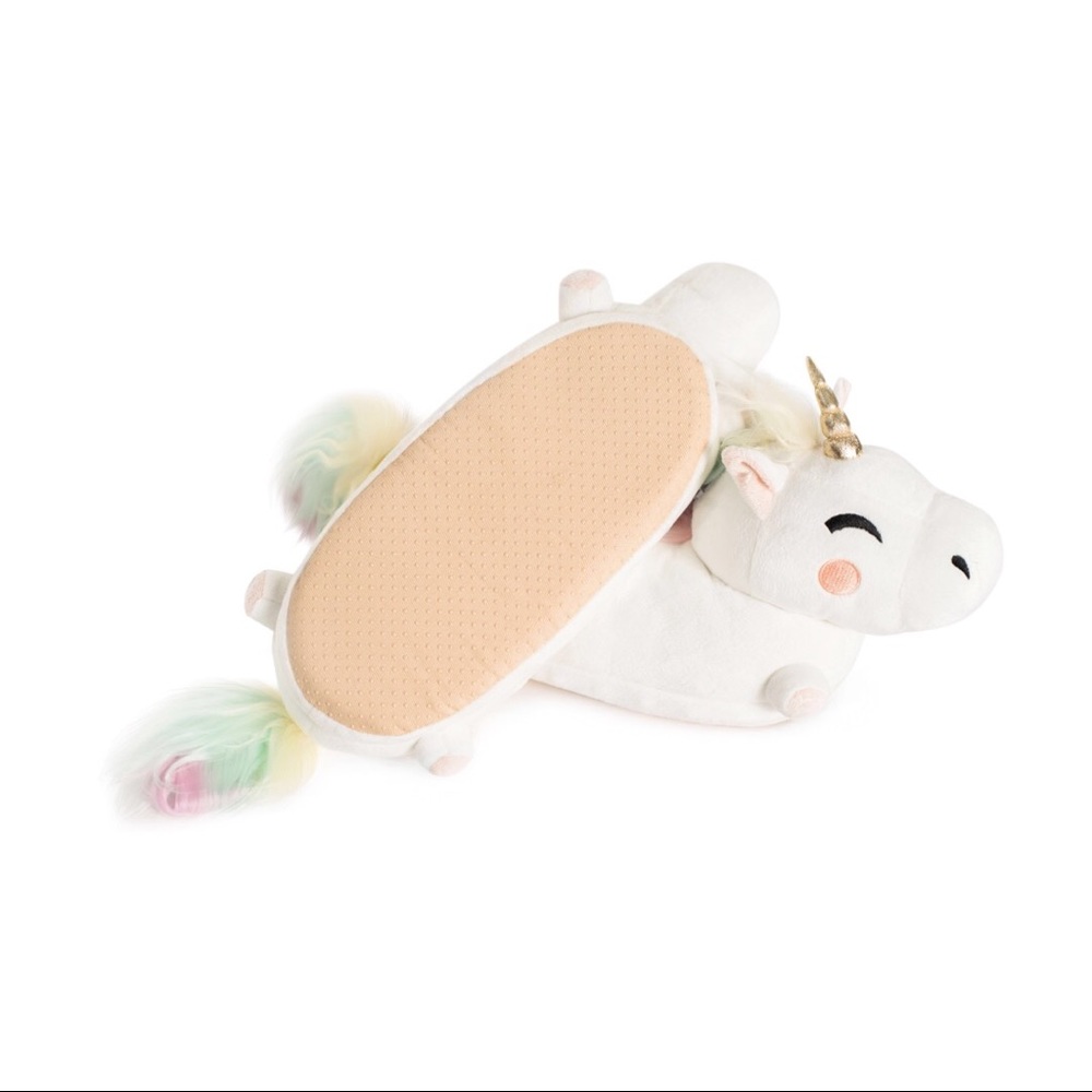 Unicorn Womens Light Up Plush Slippers with Remote - Picture 6 of 7